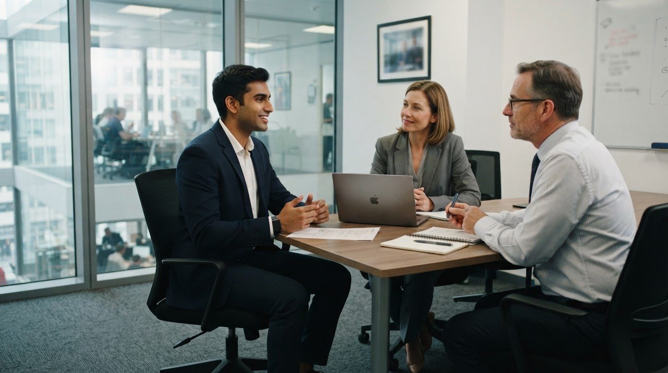 Three interviews guaranteed — The door opens. From there it is on the work.